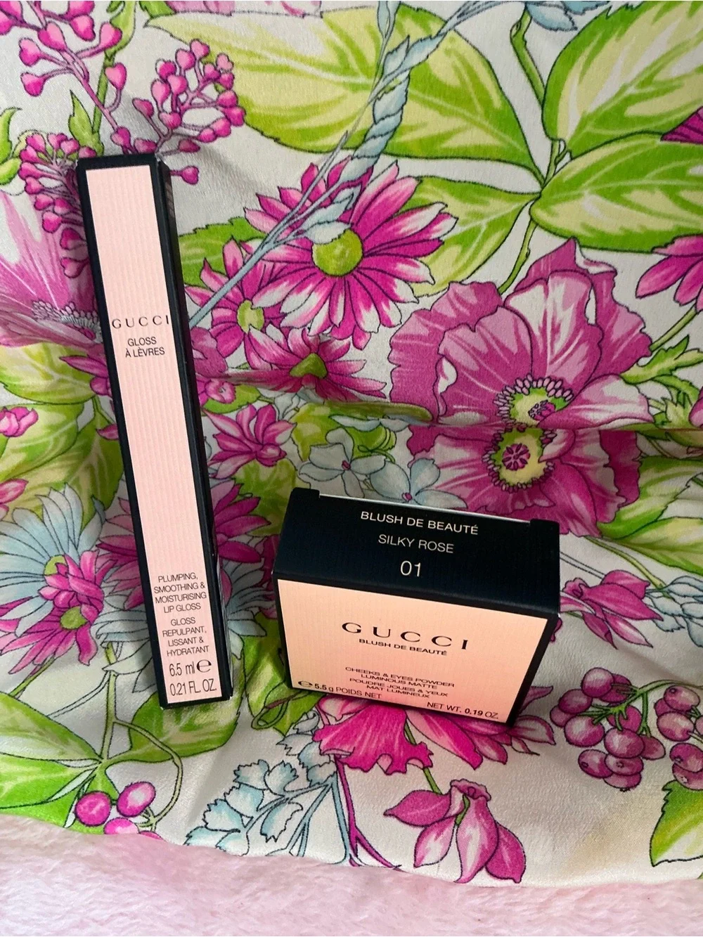 Gucci Blush de Beauté & Lip Gloss Set in Silky Rose — Pink